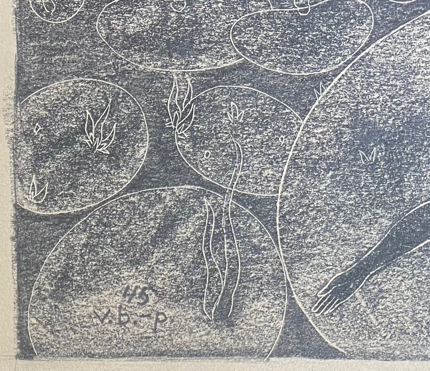 Vilhelm Bjerke-Petersen. Surreel drawing, 1945