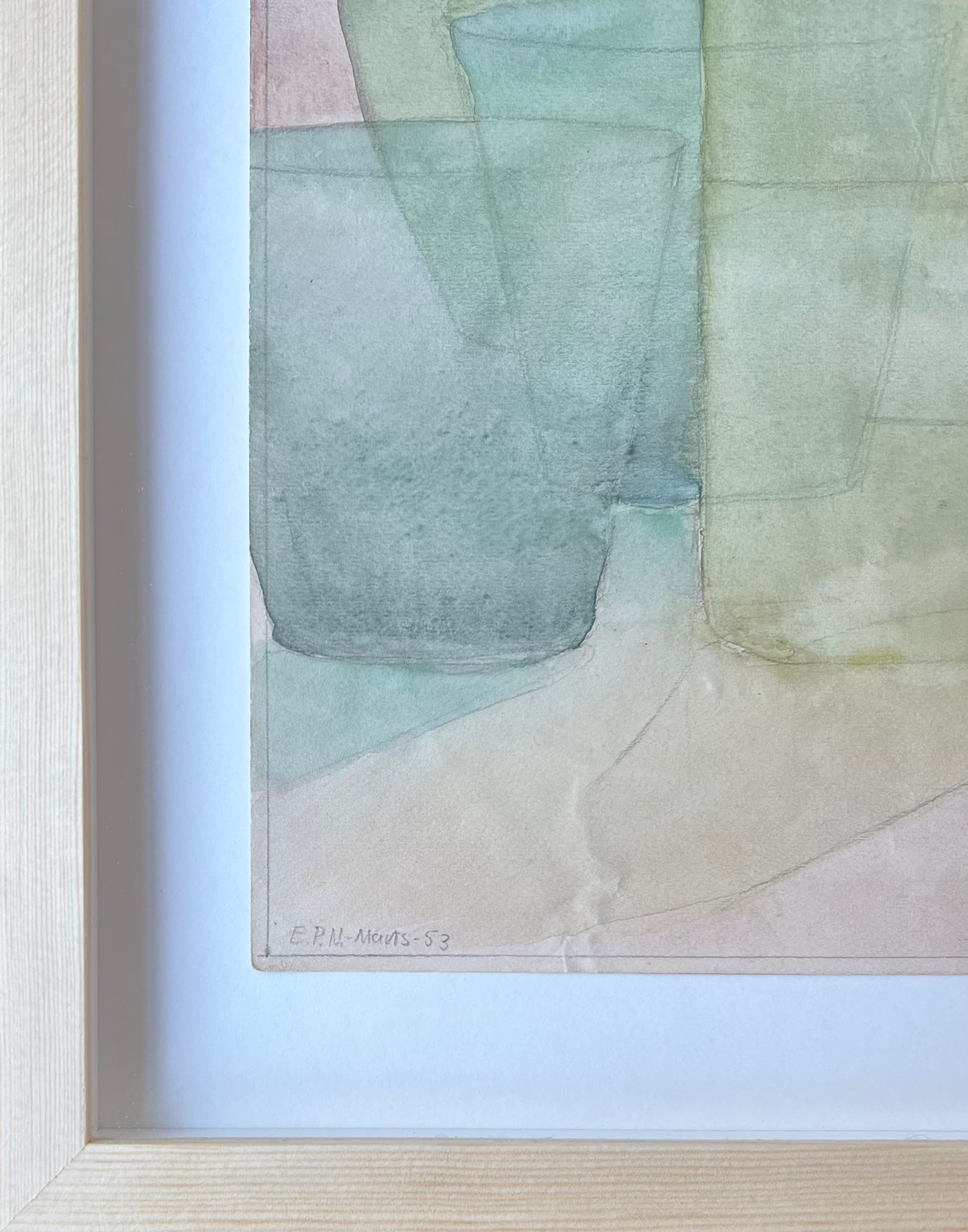 Elsa Nielsen. Stillife with bottles, 1953