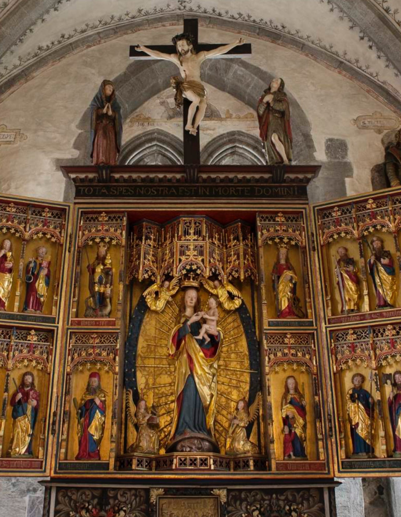 Marie Henriques. Study of the alterpiece in “Mariakirken” in Bergen, 1915