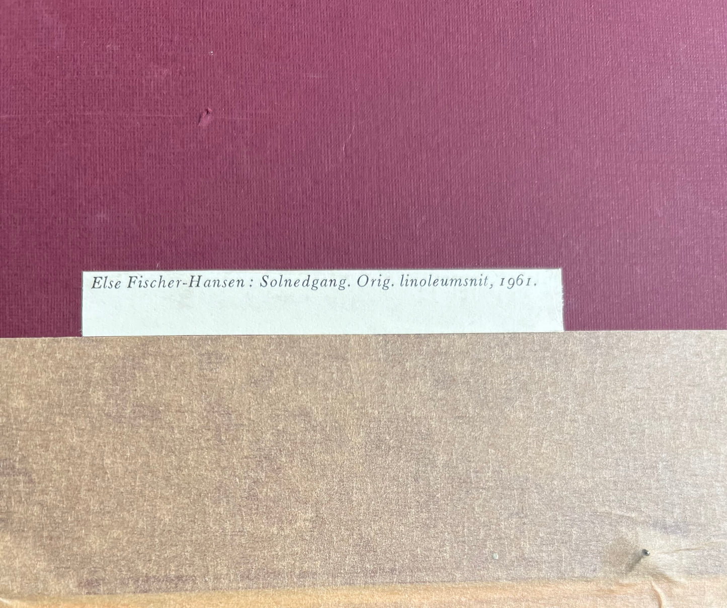 Else Fischer-Hansen. “Solnedgang”, 1961