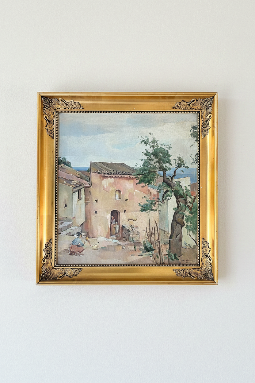 Oda Peters. Italian village, 1922
