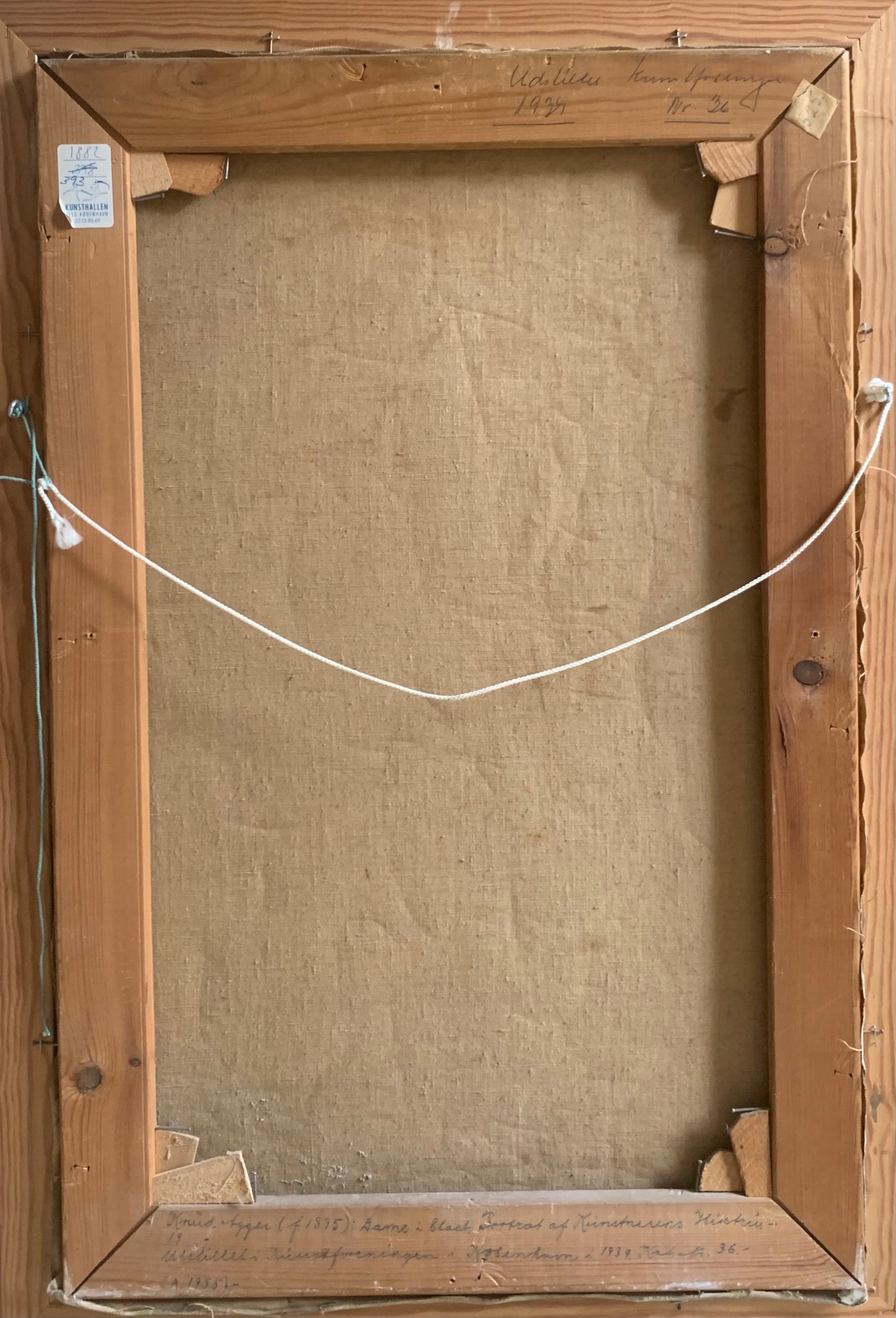 Knud Agger. “Dame i blåt, portræt af kunstnerens hustru”, ca. 1939