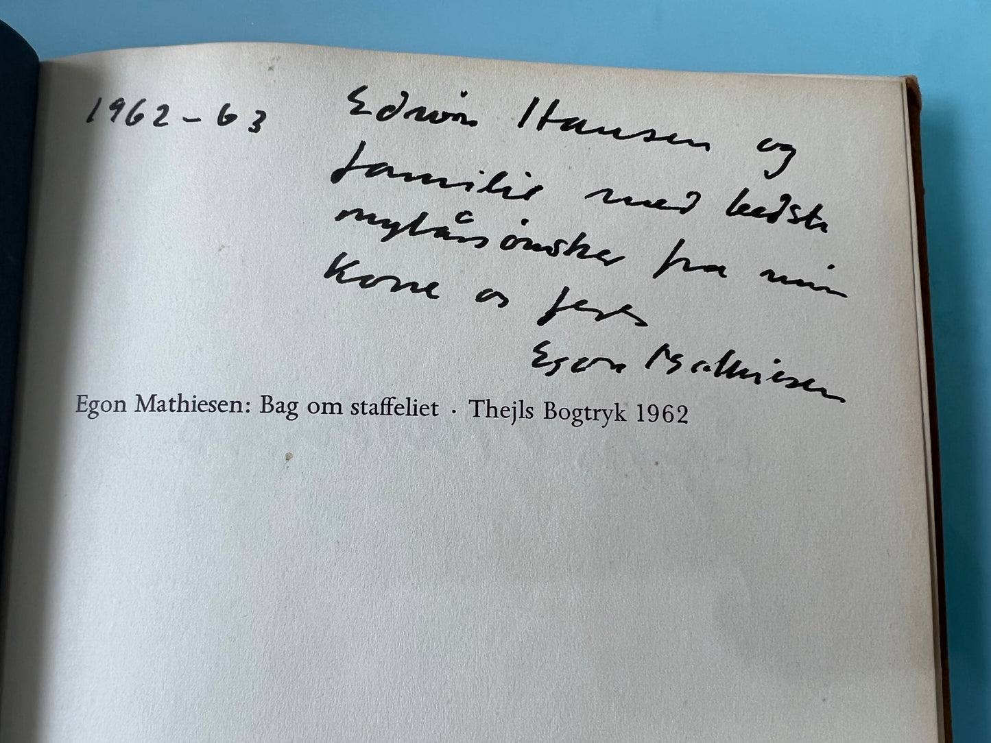 Egon Mathiesen. "Behind the Easel", 1962