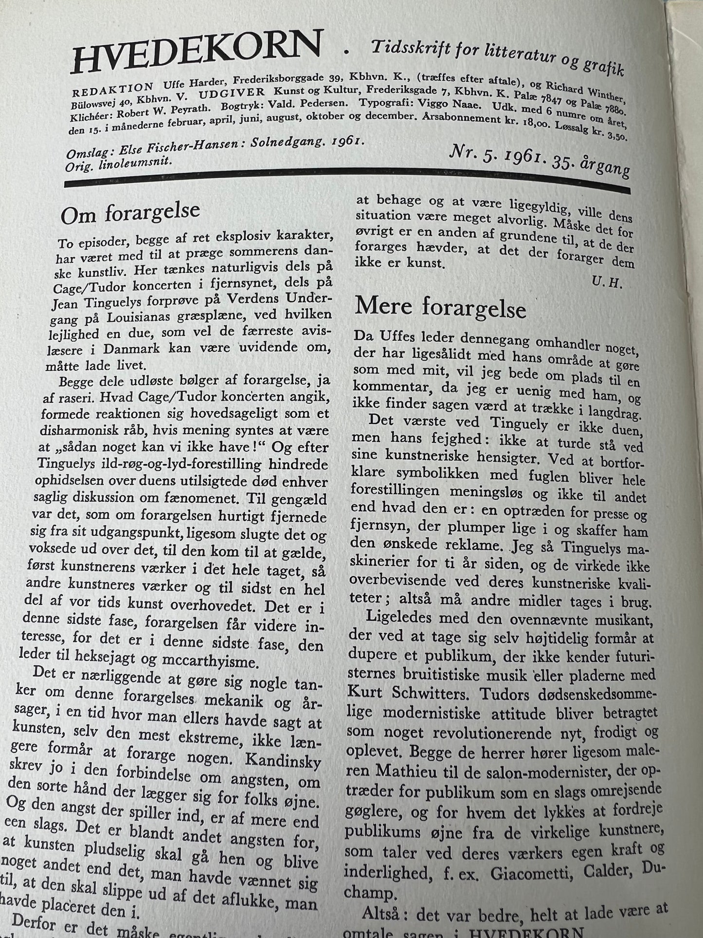 Else Fischer-Hansen. “Solnedgang”, 1961