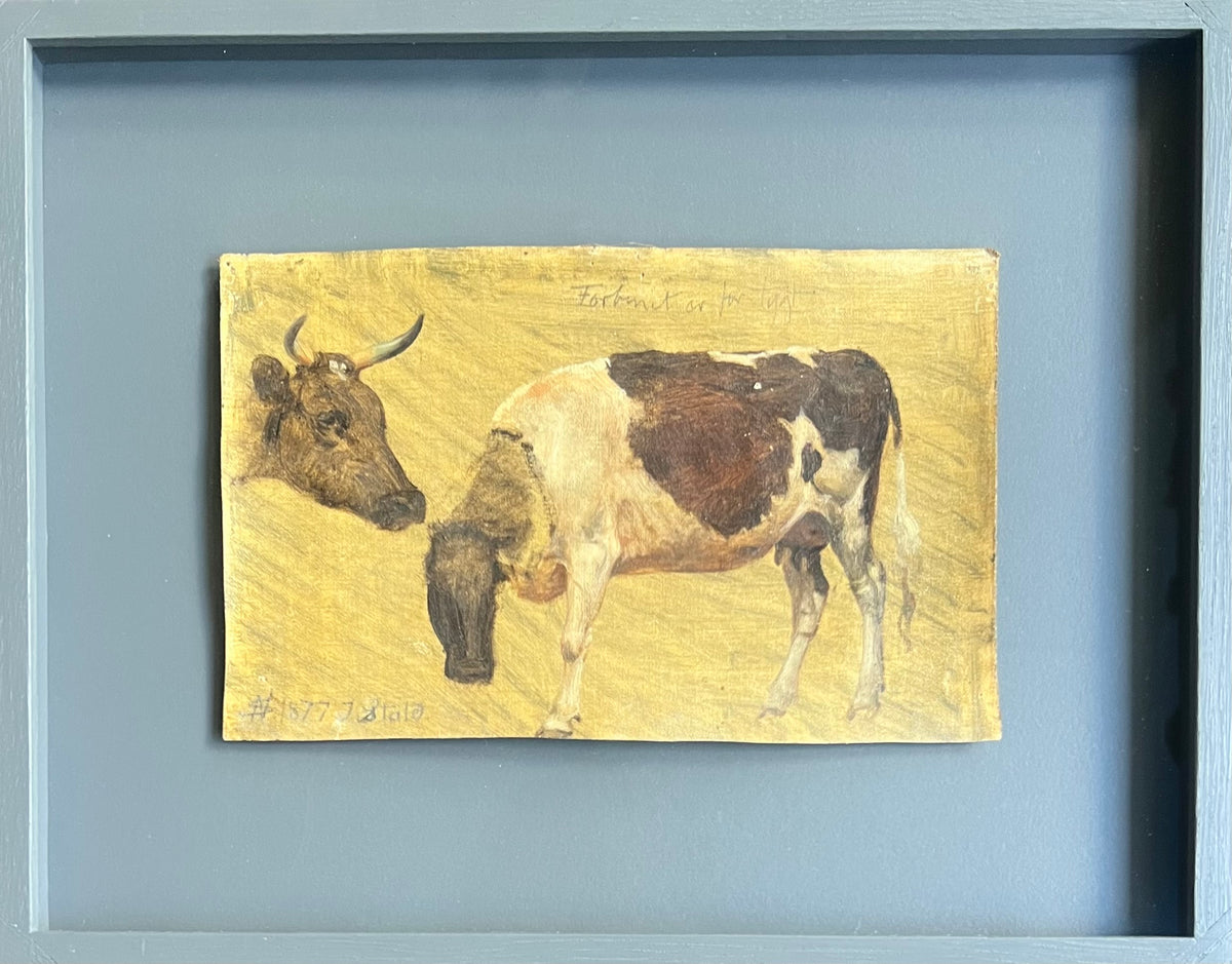 Niels Skovgaard. Study of a cow and cows head