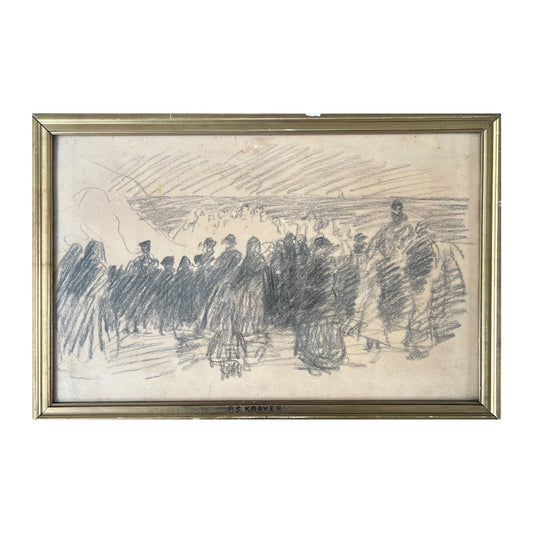 P. S. Krøyer. “Studie til St. Hansblus paa Stranden ved Skagen”, ca. 1906