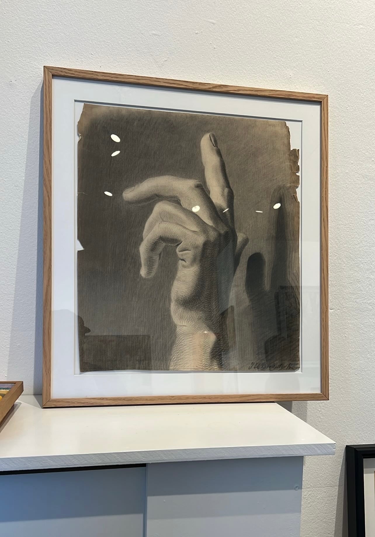 J. U. Bredsdorff. Study of a hand, ca. 1870