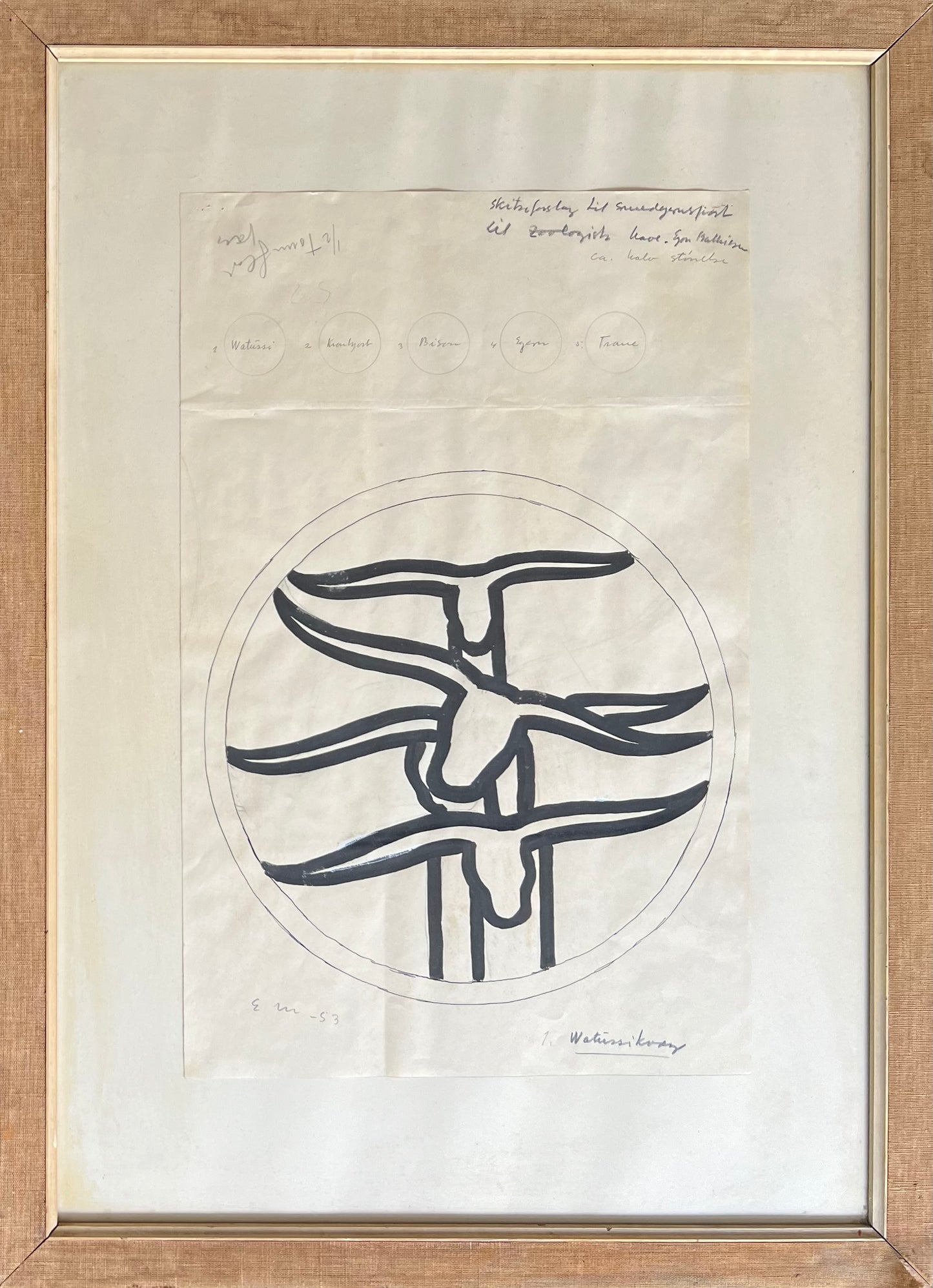 Egon Mathiesen. “Skitseforslag til smedejernsport til Zoologisk Have”, 1953