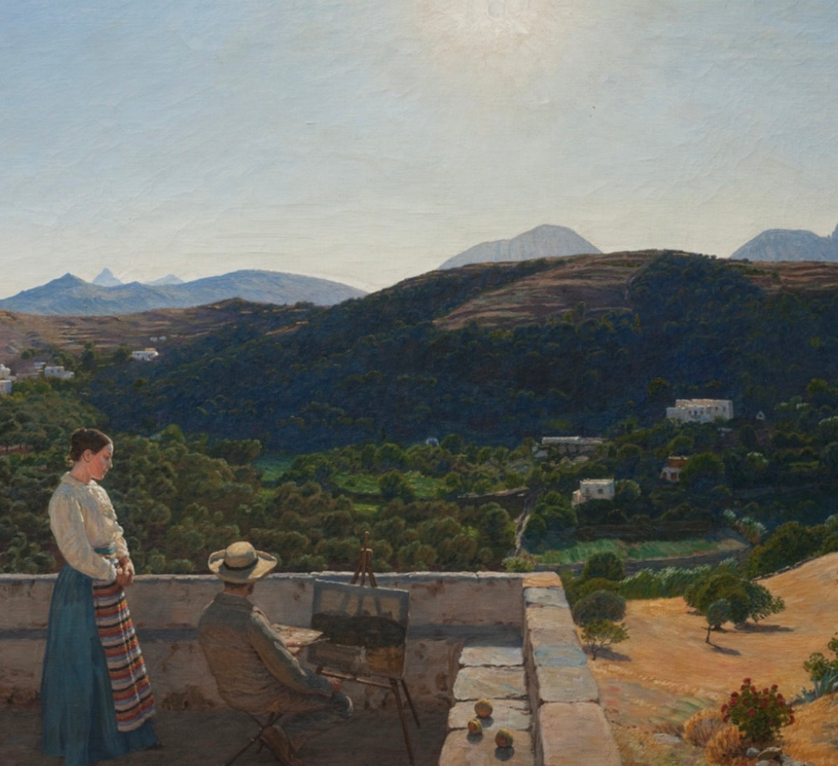 Niels Skovgaard. Portrait of the artists wife Ingeborg Skovgaard, ca. 1895