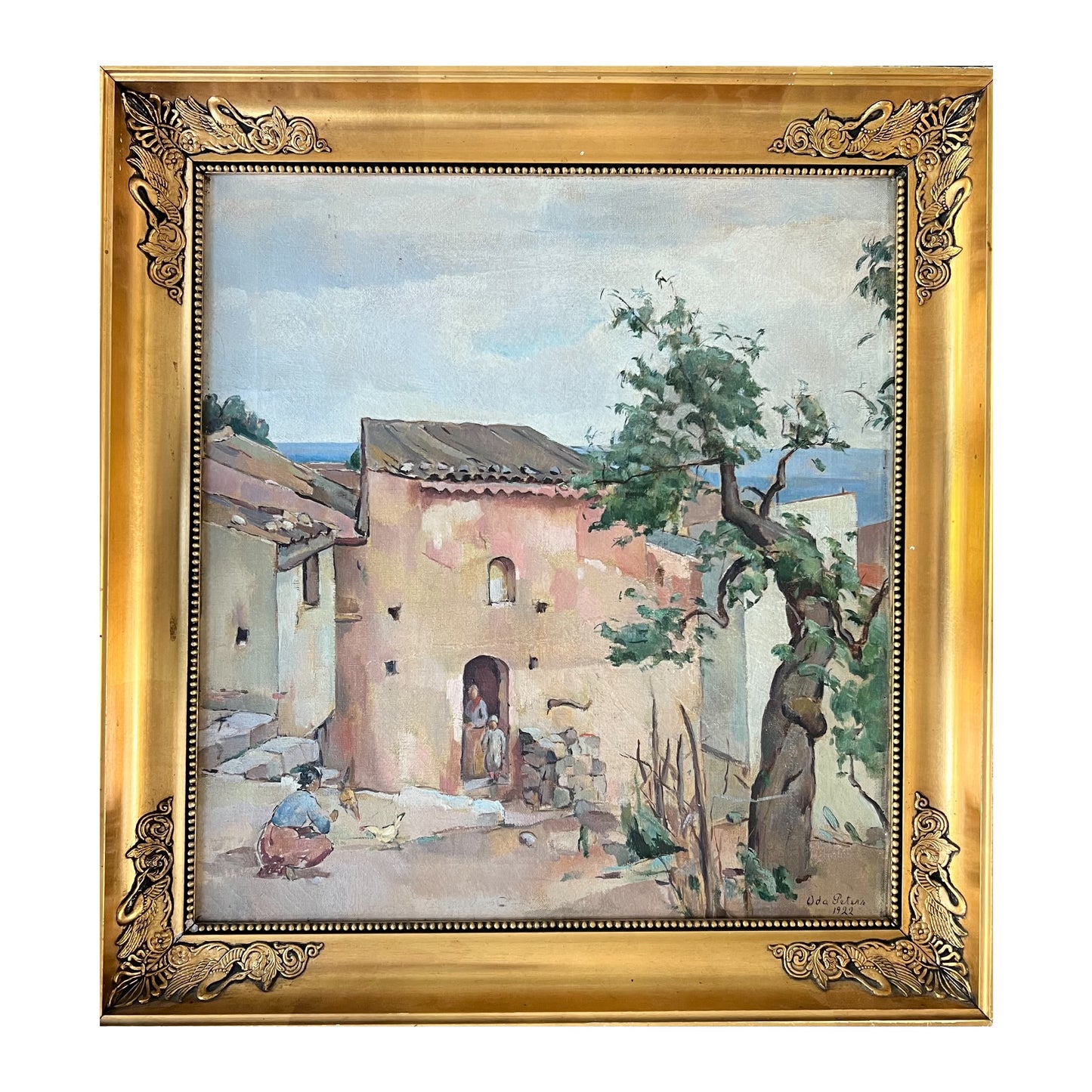 Oda Peters. Italian village, 1922