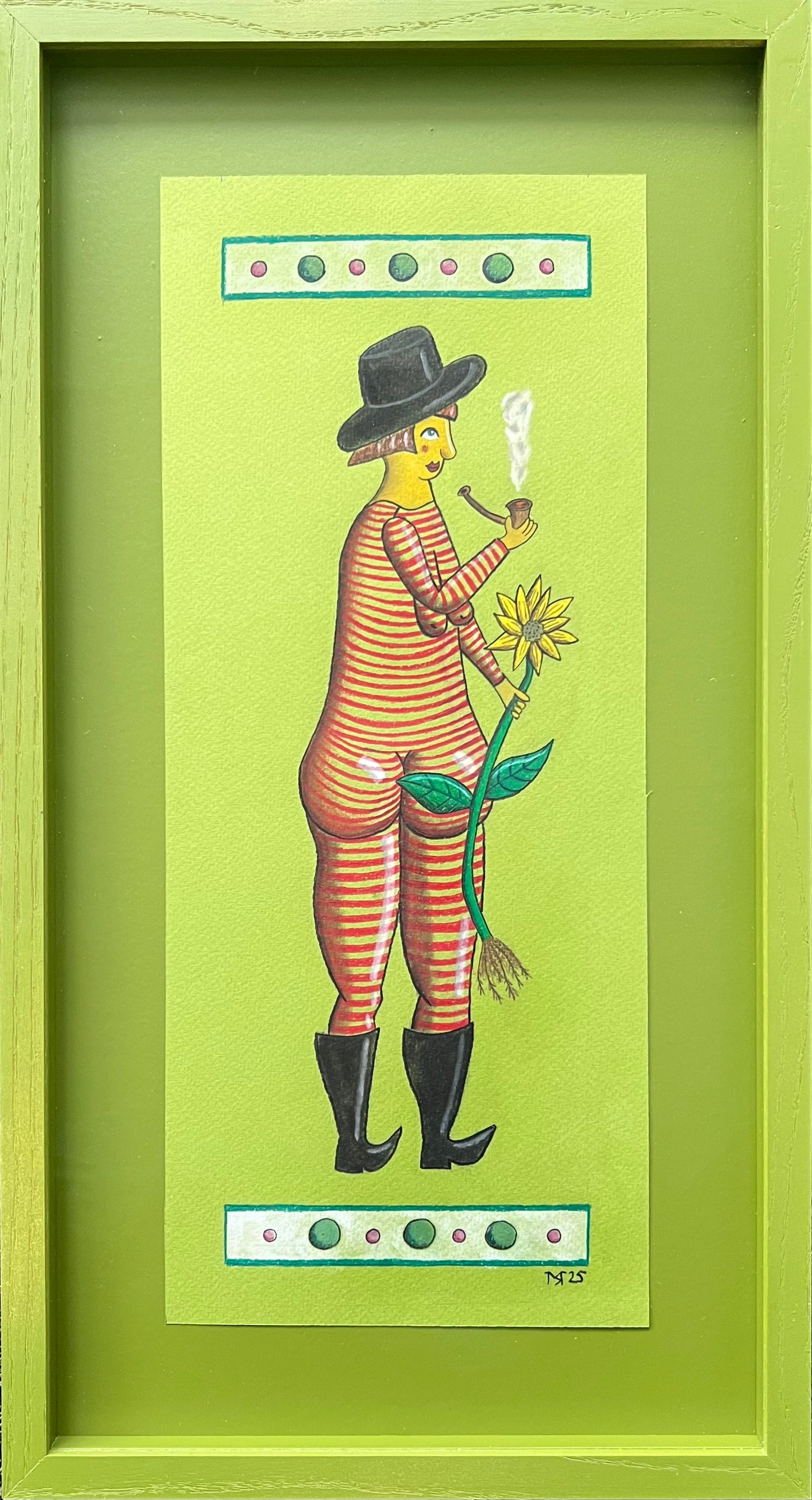 Mette Rasmussen. “Piberygende kvinde I”, 2025