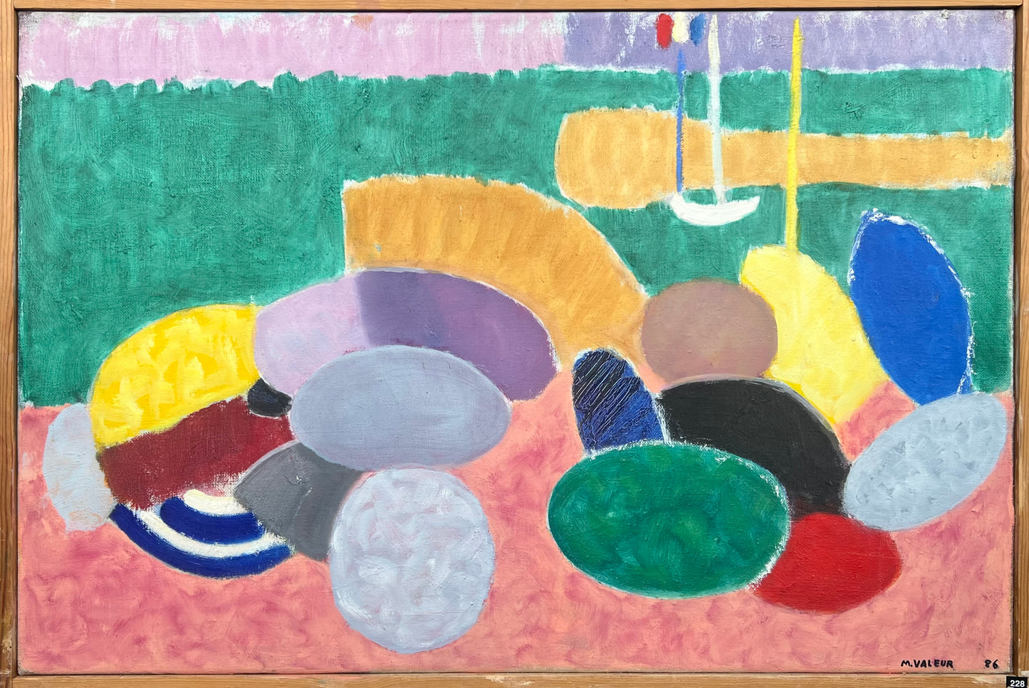 Mogens Valeur. View from the beach, 1986