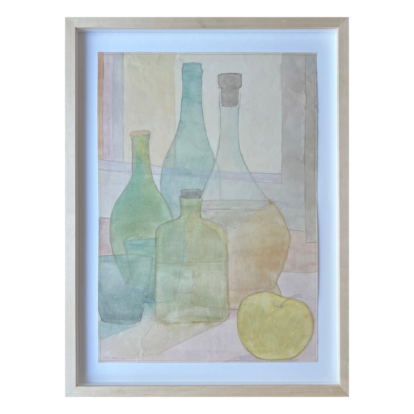 Elsa Nielsen. Stillife with bottles, 1953