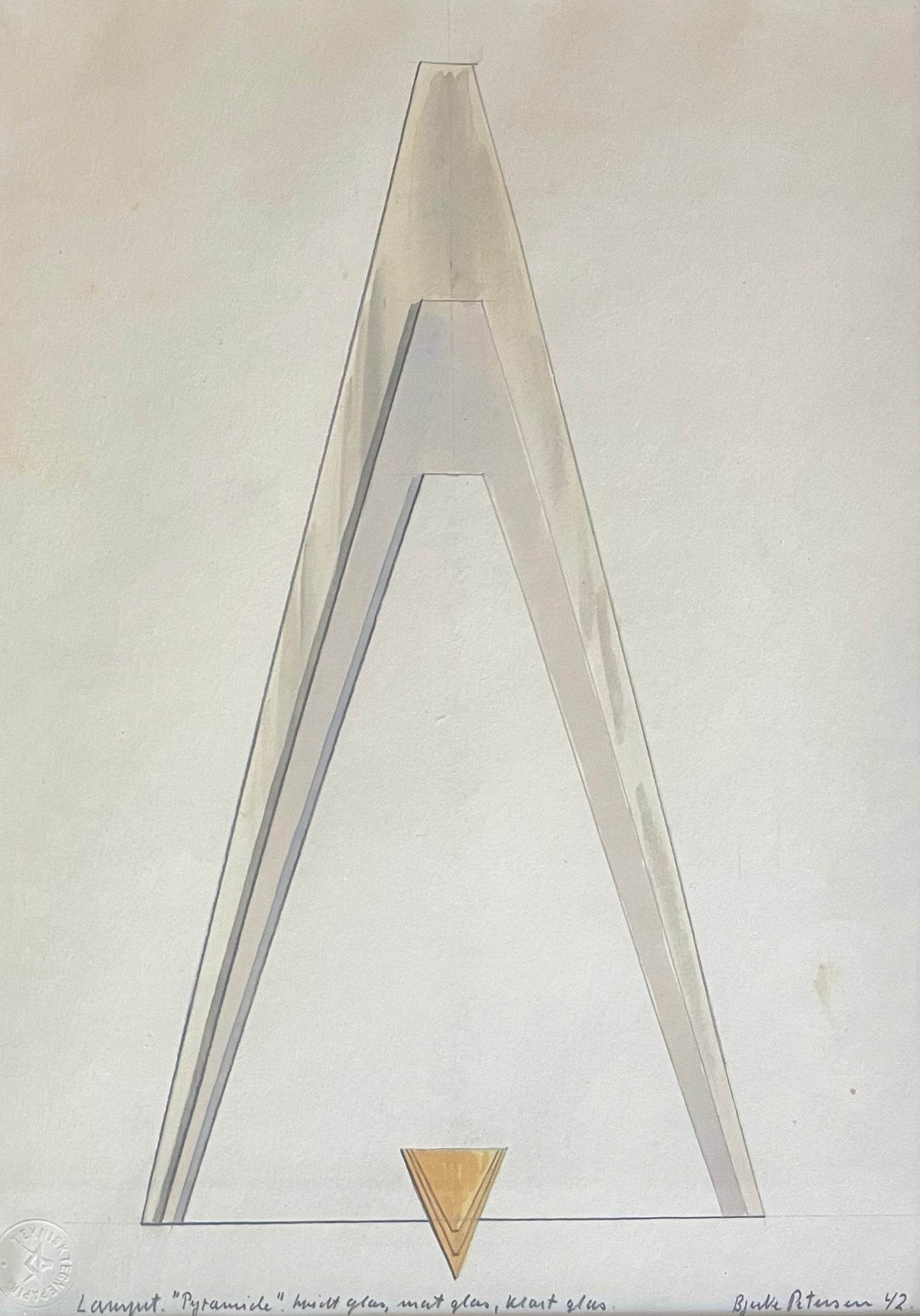 Vilhelm Bjerke-Petersen. Sketch for a lamp, 1942