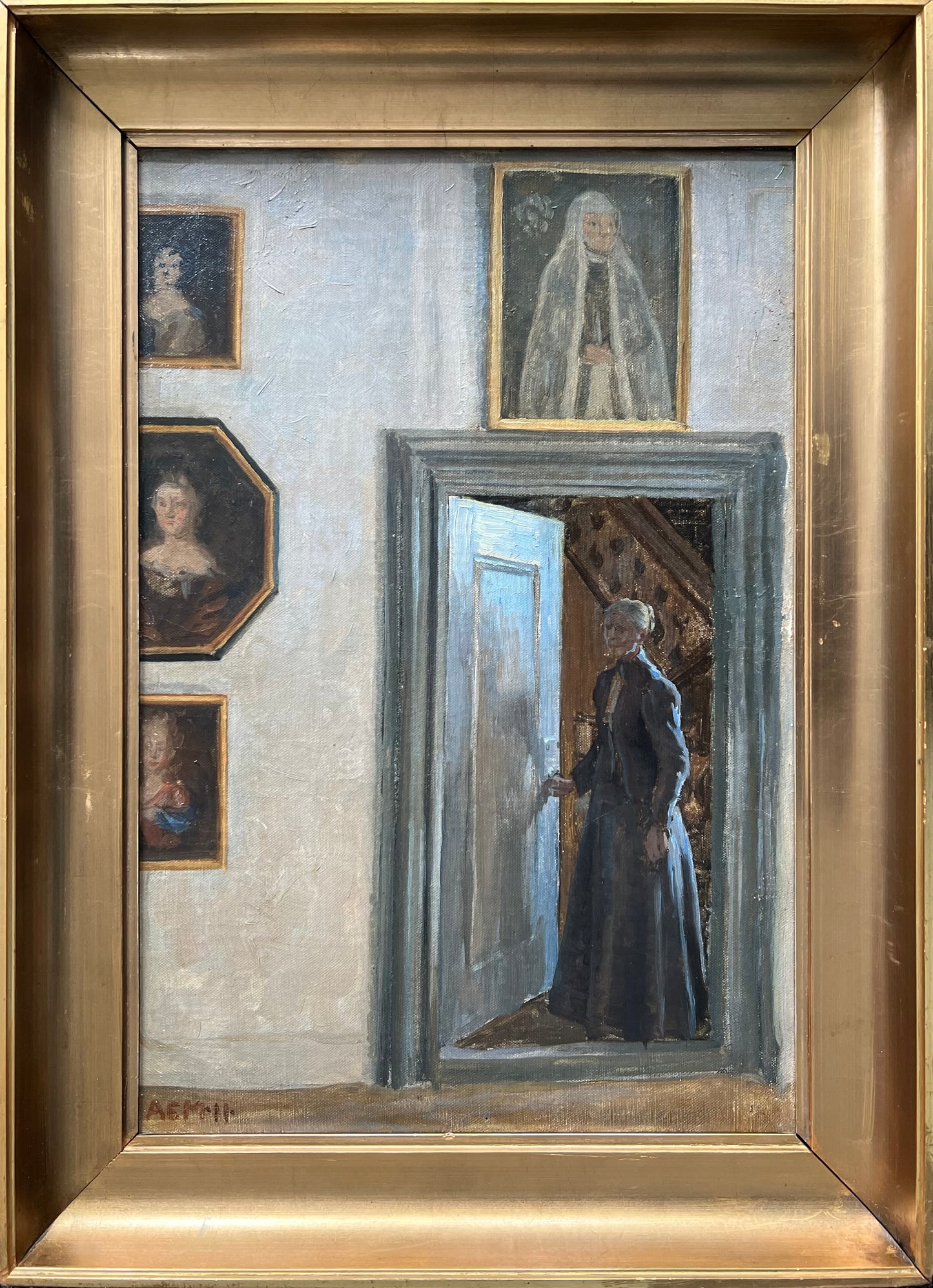 Anna E. Munch. “Interiør fra jomfruklosteret i Odense”, 1911