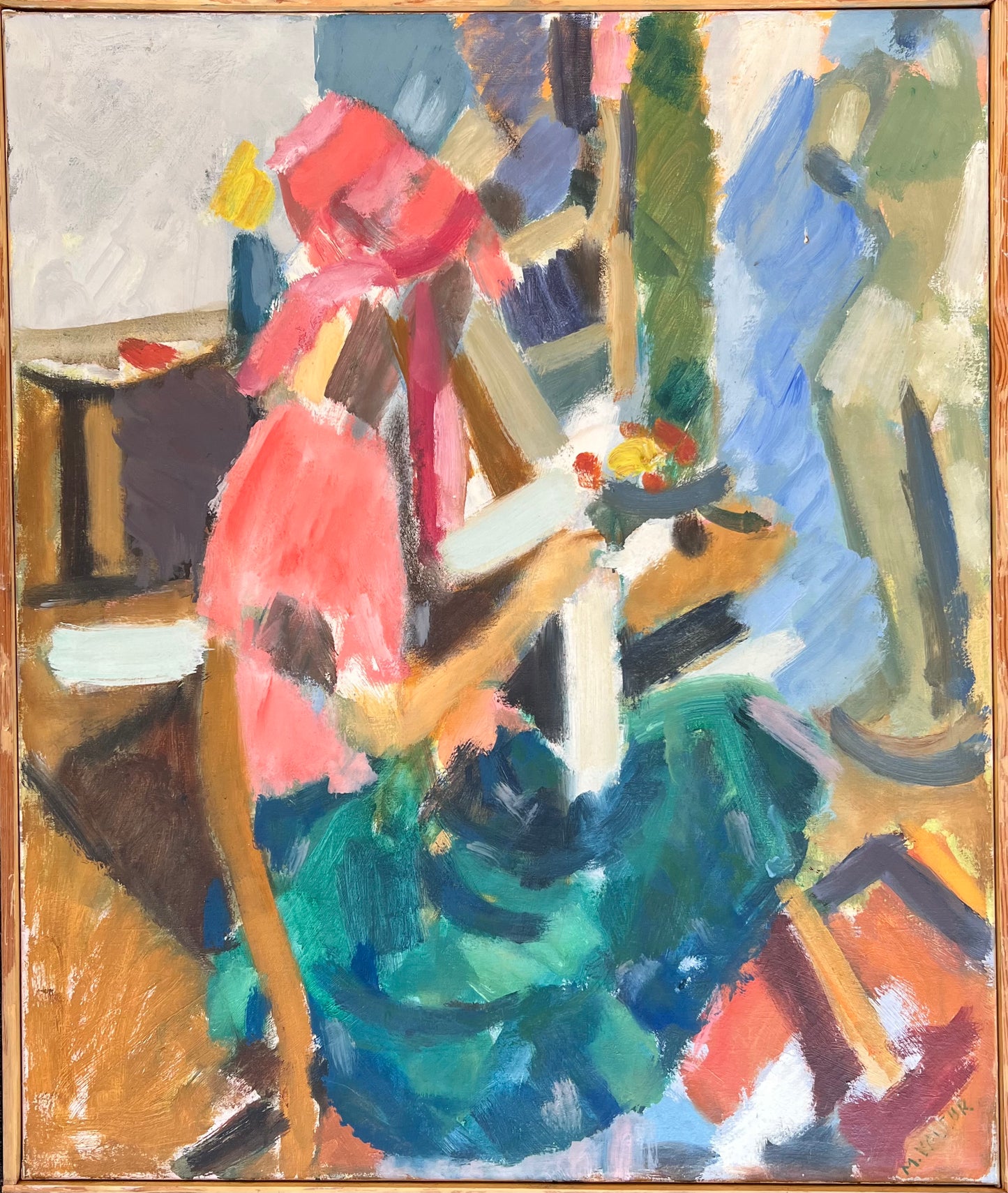 Mogens Valeur. A woman in interieur