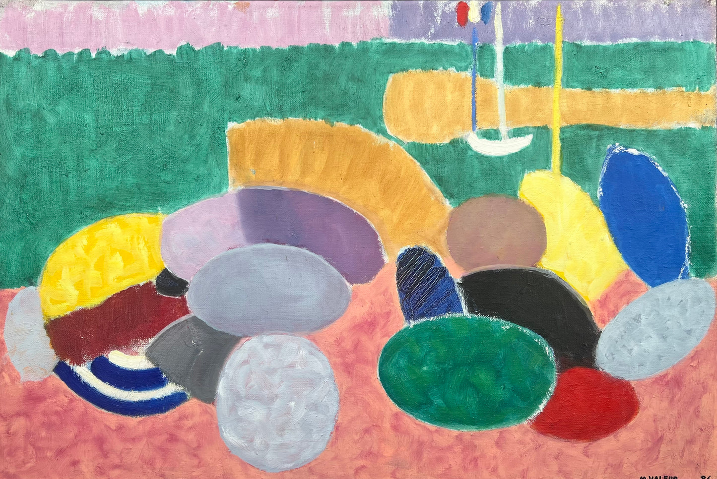 Mogens Valeur. View from the beach, 1986