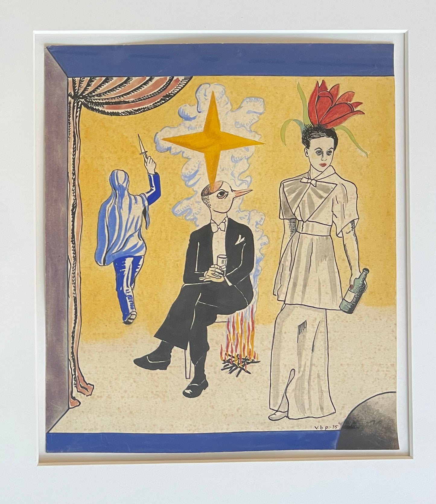 Vilhelm Bjerke-Petersen. Surreel drawing, 1935