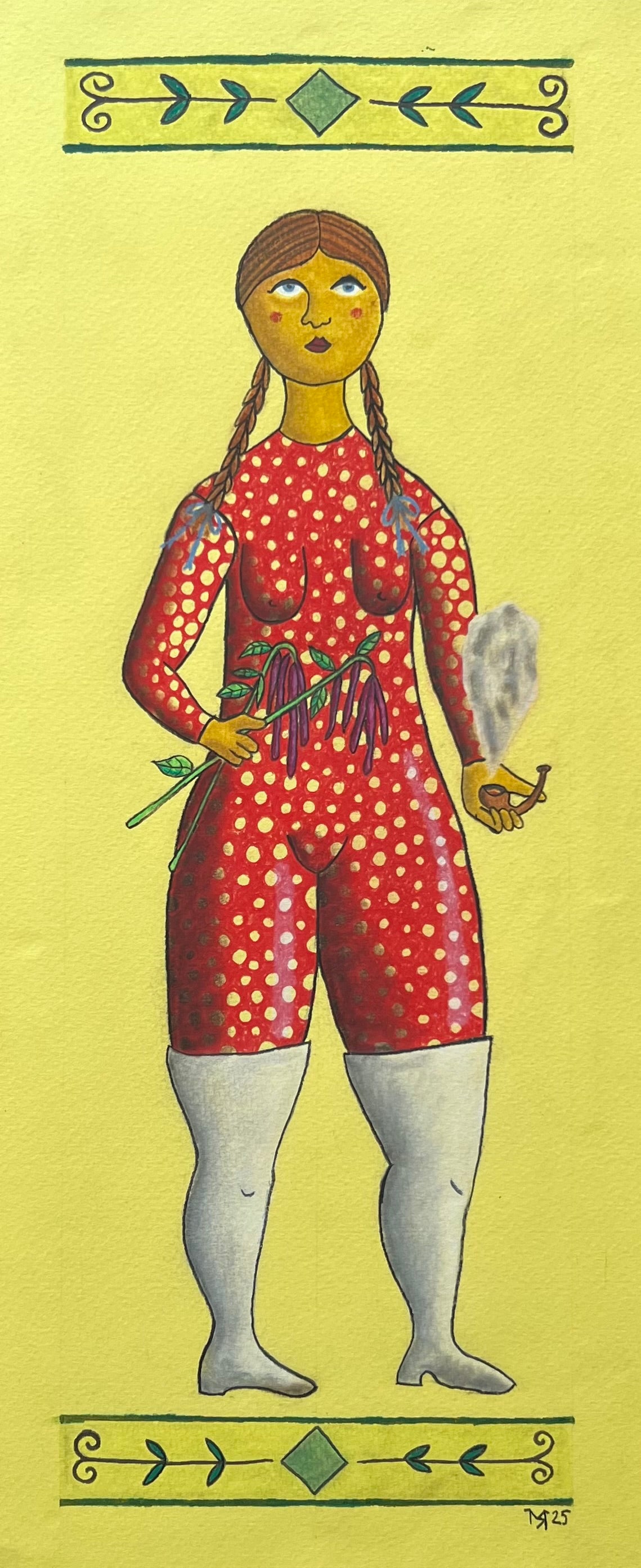 Mette Rasmussen. “Piberygende kvinde III”, 2025