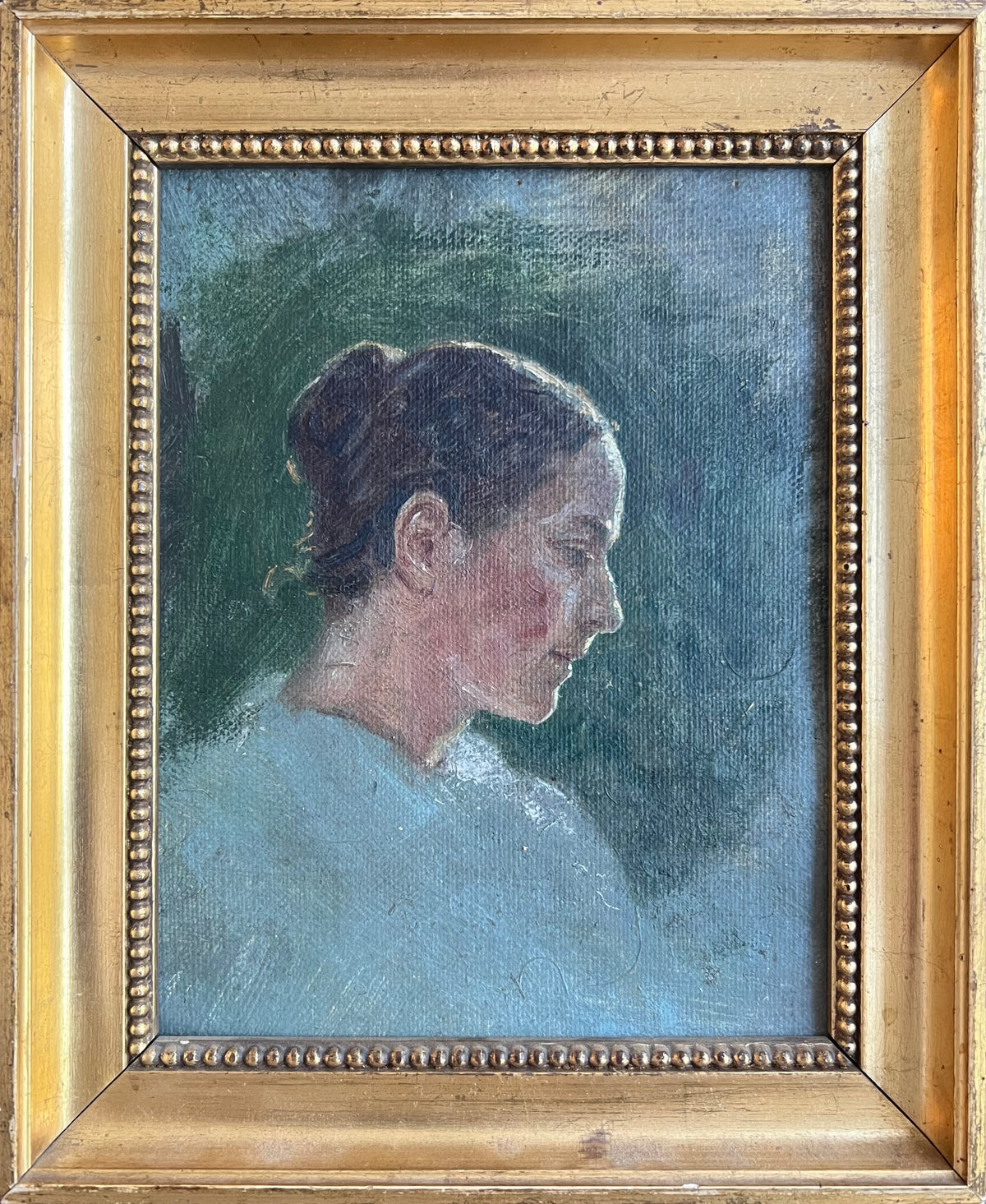 Niels Skovgaard. Portrait of the artists wife Ingeborg Skovgaard, ca. 1895
