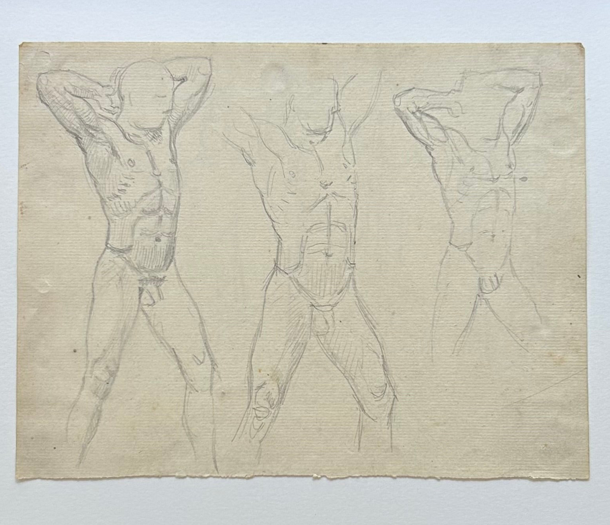 Niels Skovgaard. Studies of a naked man, 1880's
