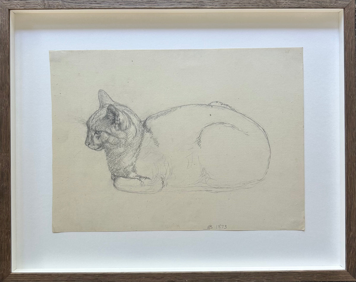 Niels Skovgaard. Study of a cat, 1873