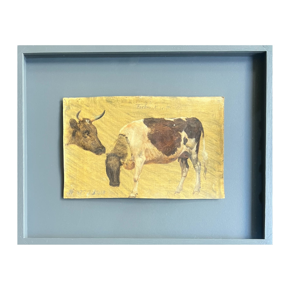 Niels Skovgaard. Study of a cow and cows head