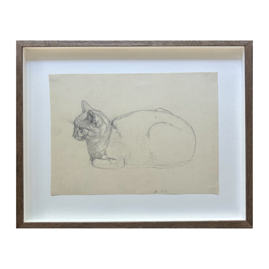 Niels Skovgaard. Study of a cat, 1873