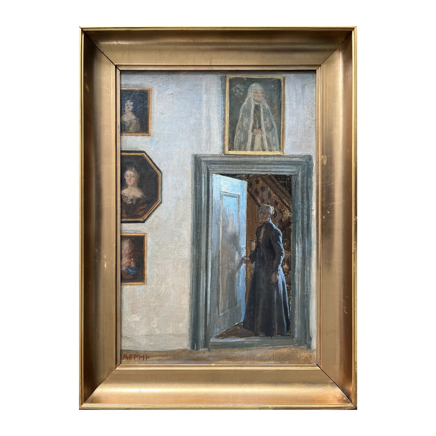 Anna E. Munch. “Interiør fra jomfruklosteret i Odense”, 1911