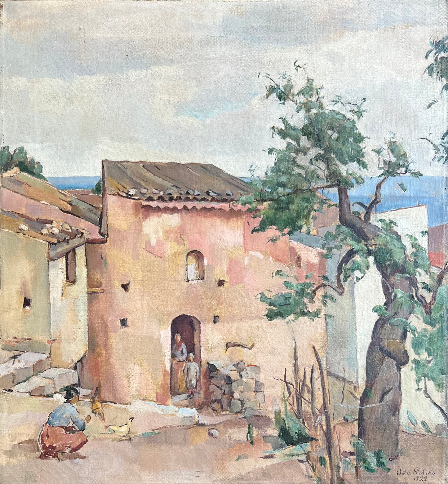 Oda Peters. Italian village, 1922