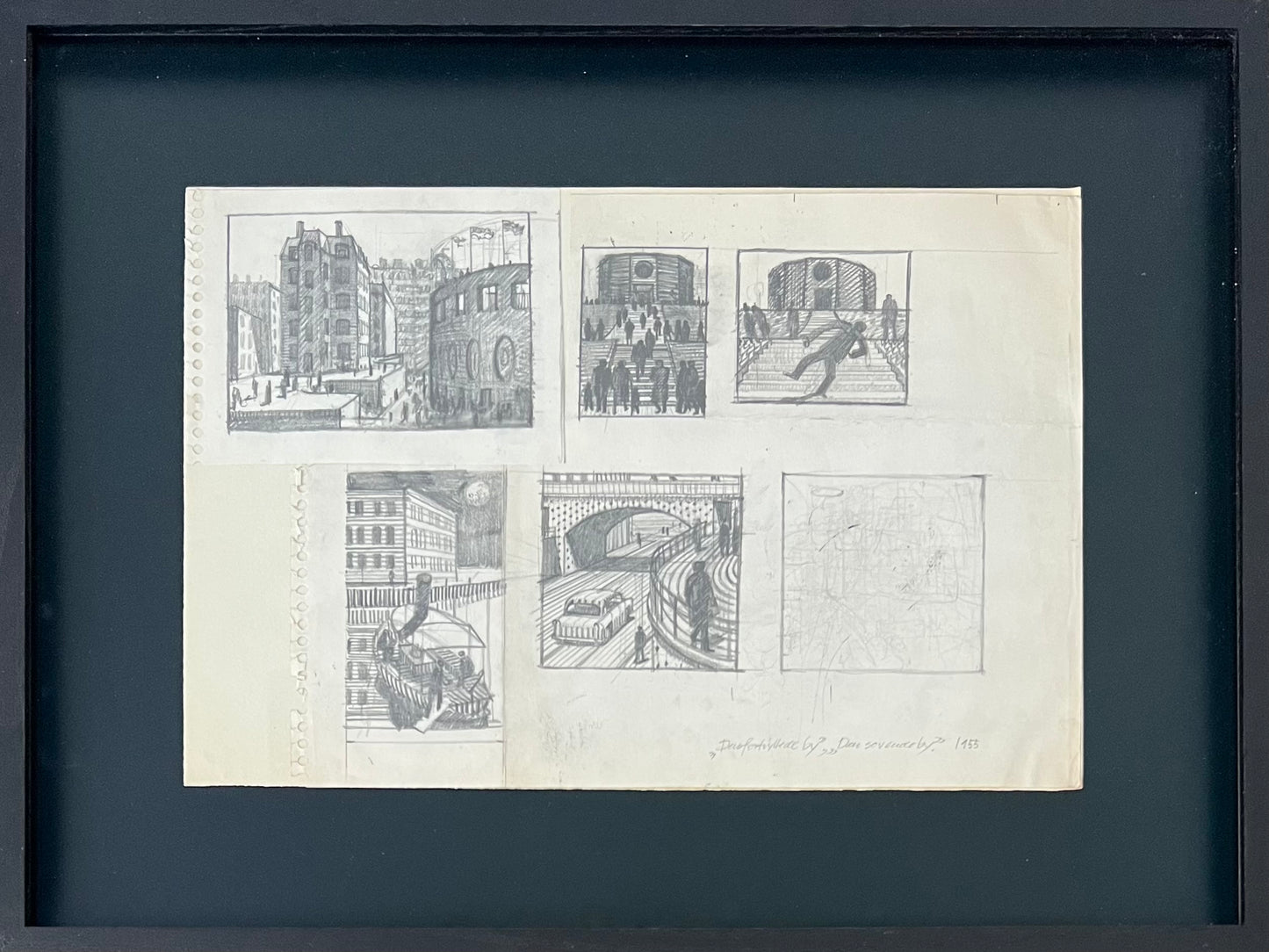 Palle Nielsen. “Den fortryllede by, den sovende by”, 1955