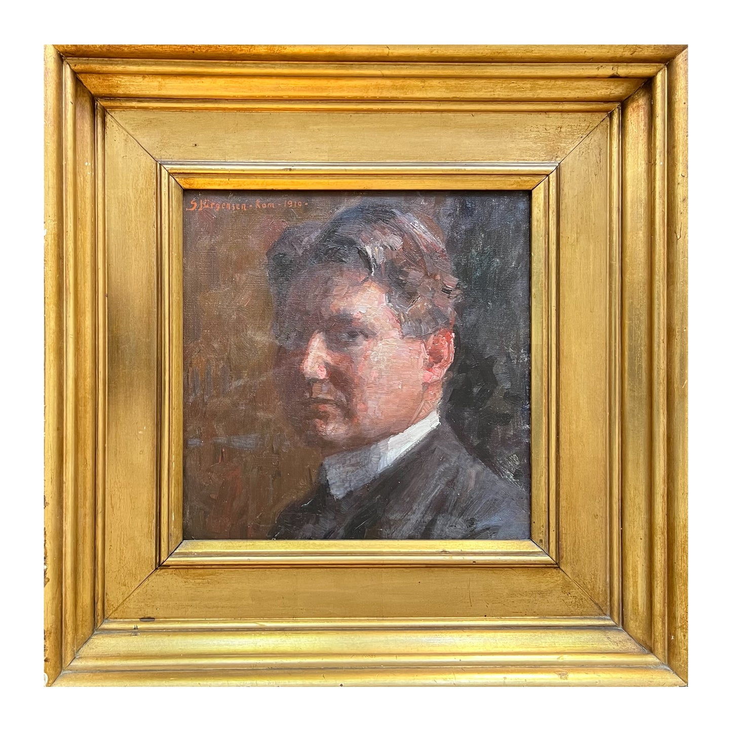 Sophus Jürgensen. The artist's self-portrait, Rome, 1910