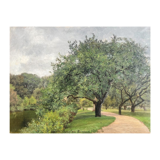 Marie Luplau. From the garden by Ødemark Gods, 1911-1916