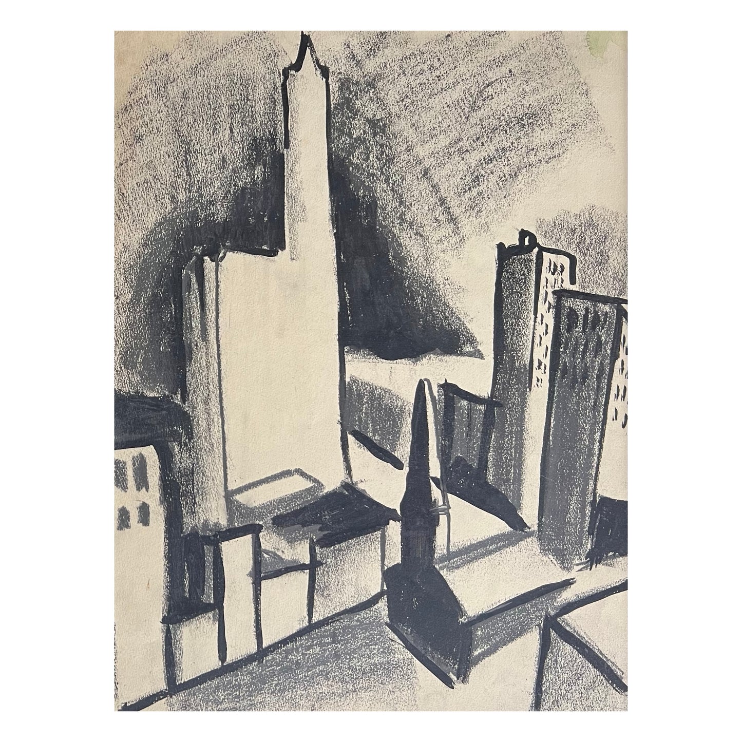 Agnes Cleve. Study of buildings, New York, 1916
