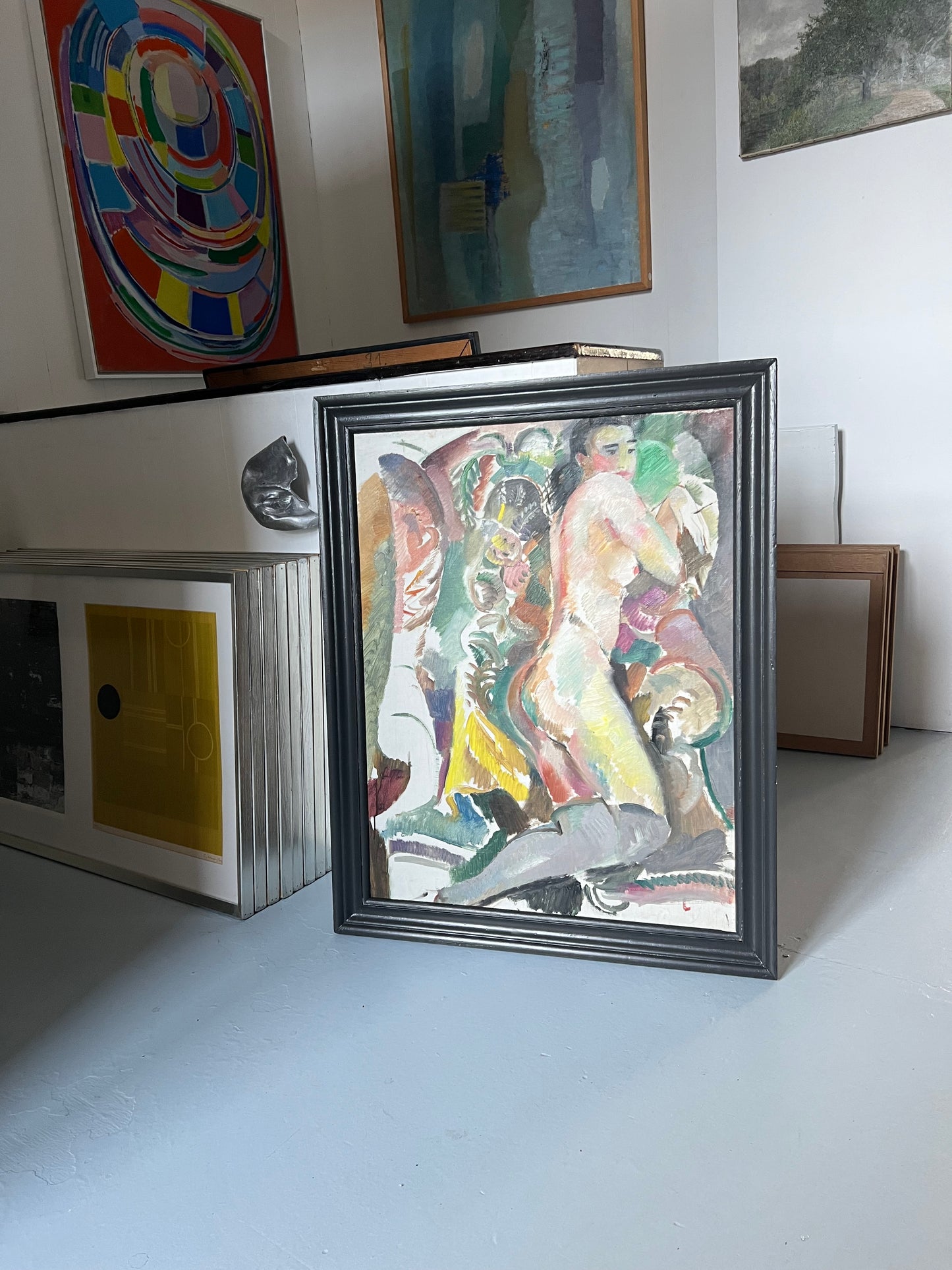 Jules Schyl, ascribed to. Woman in interior, 1920/30’s