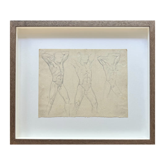 Niels Skovgaard. Studies of a naked man, 1880's