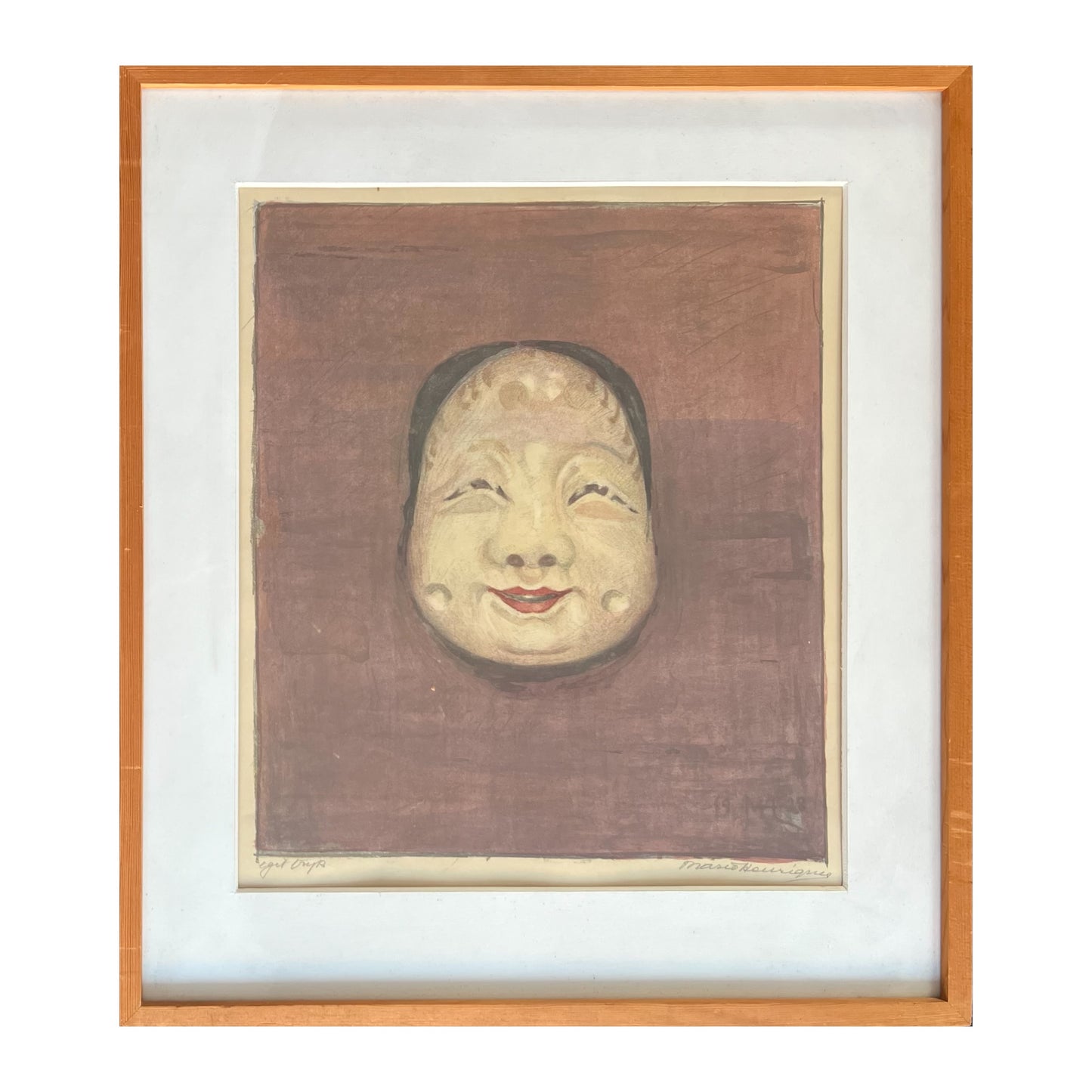 Marie Henriques. Study of a mask, 1928