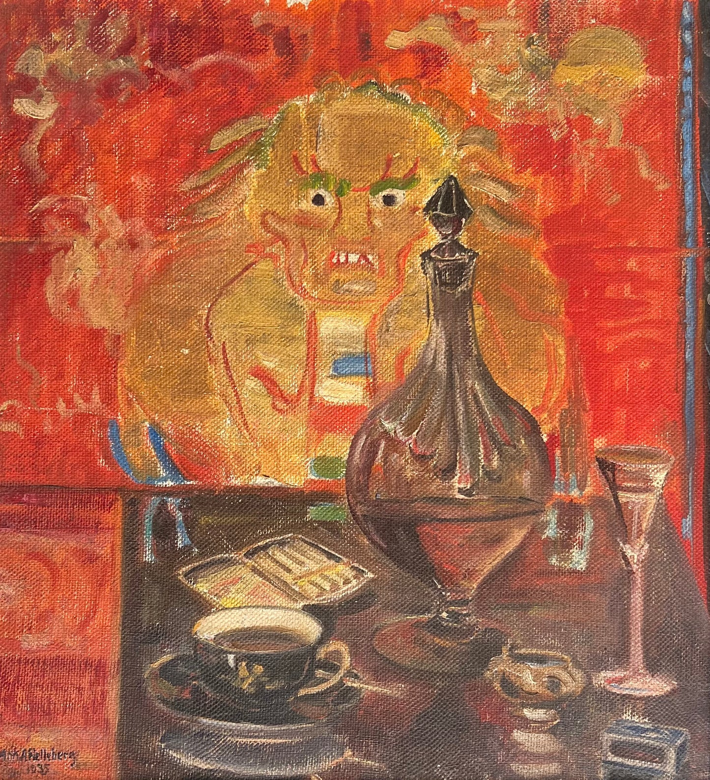 Anna Helleberg. Interior with a phantom, 1935