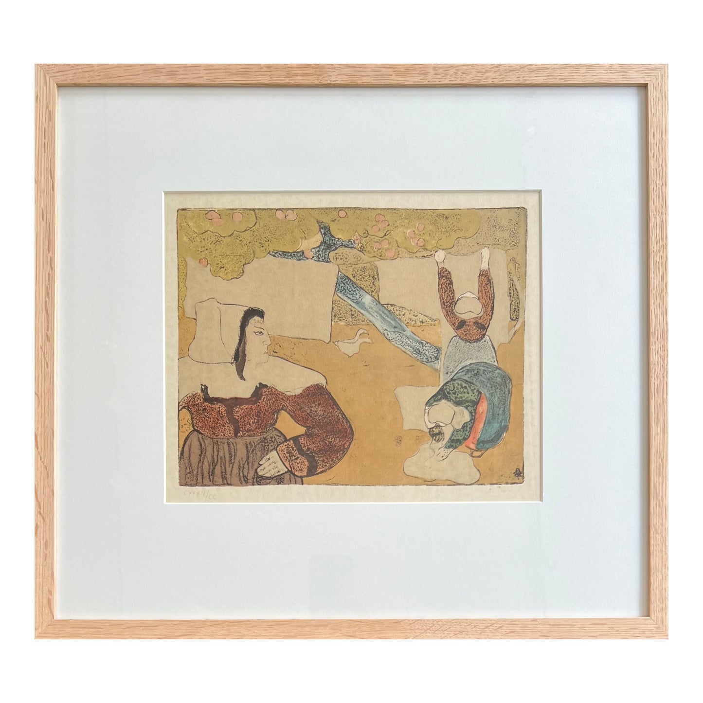 Émile Bernard. “Bretonne étendant le linge”