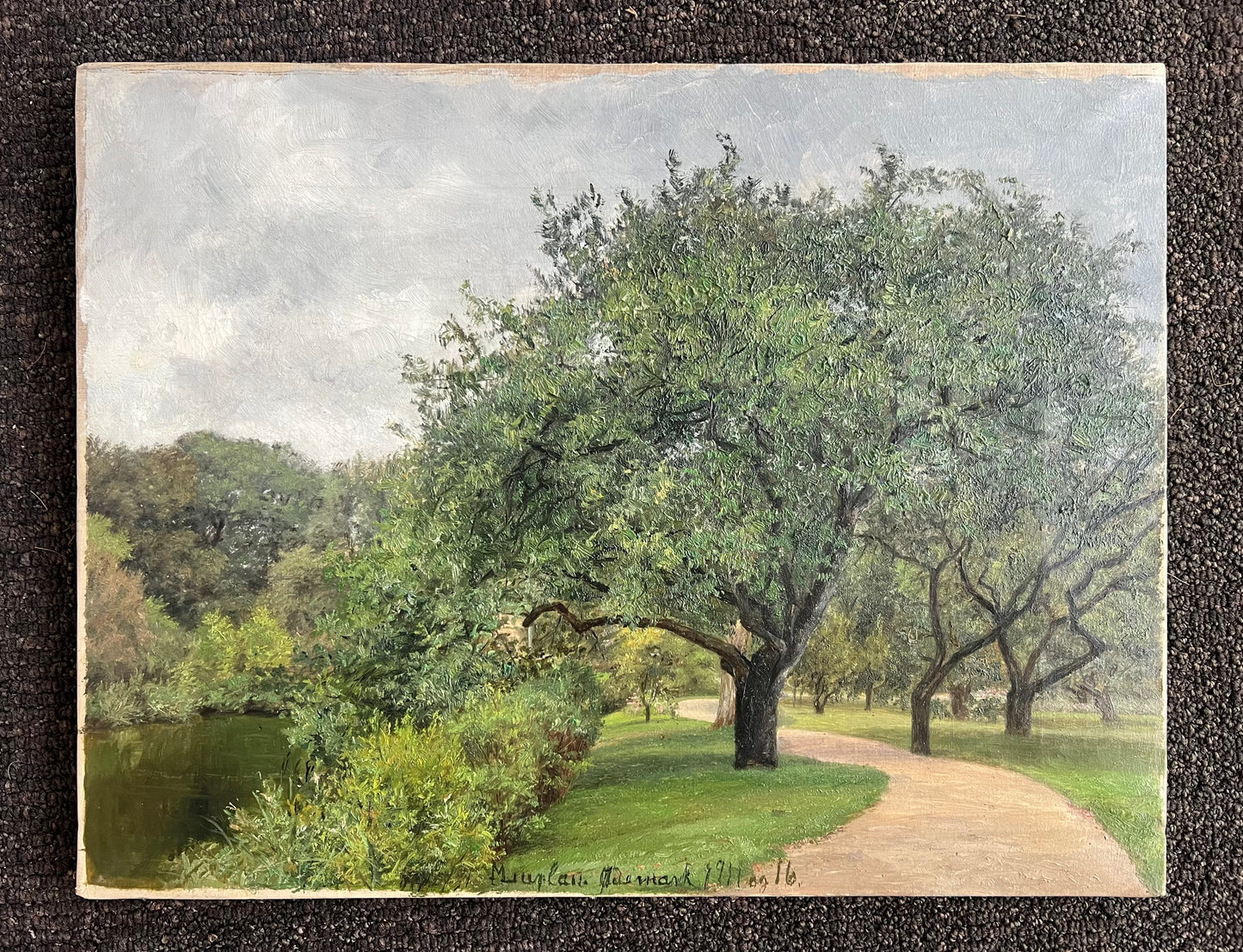 Marie Luplau. From the garden by Ødemark Gods, 1911-1916