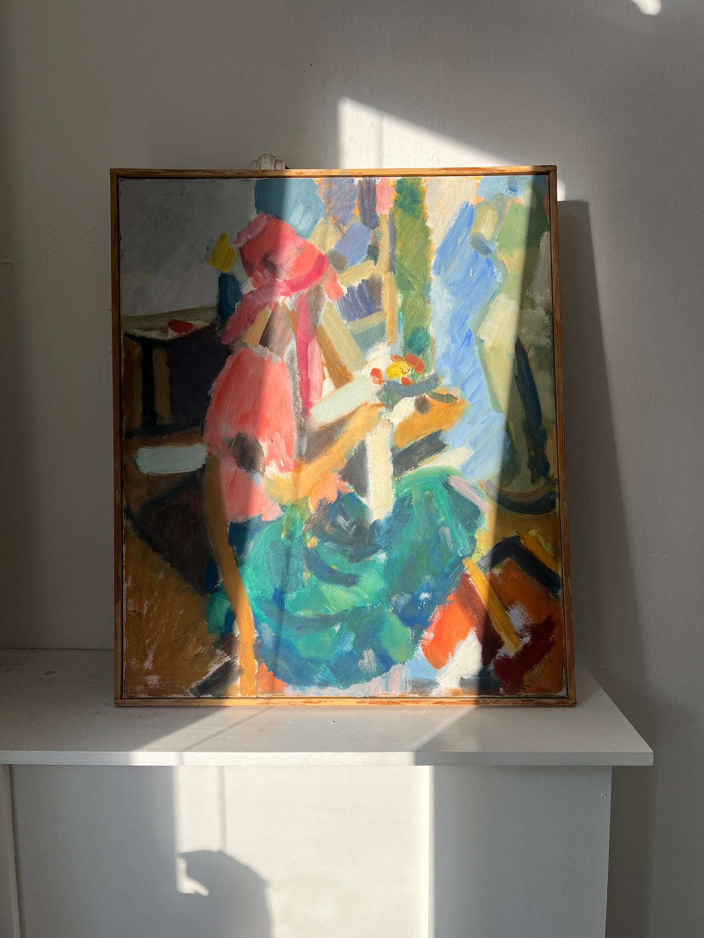Mogens Valeur. A woman in interieur