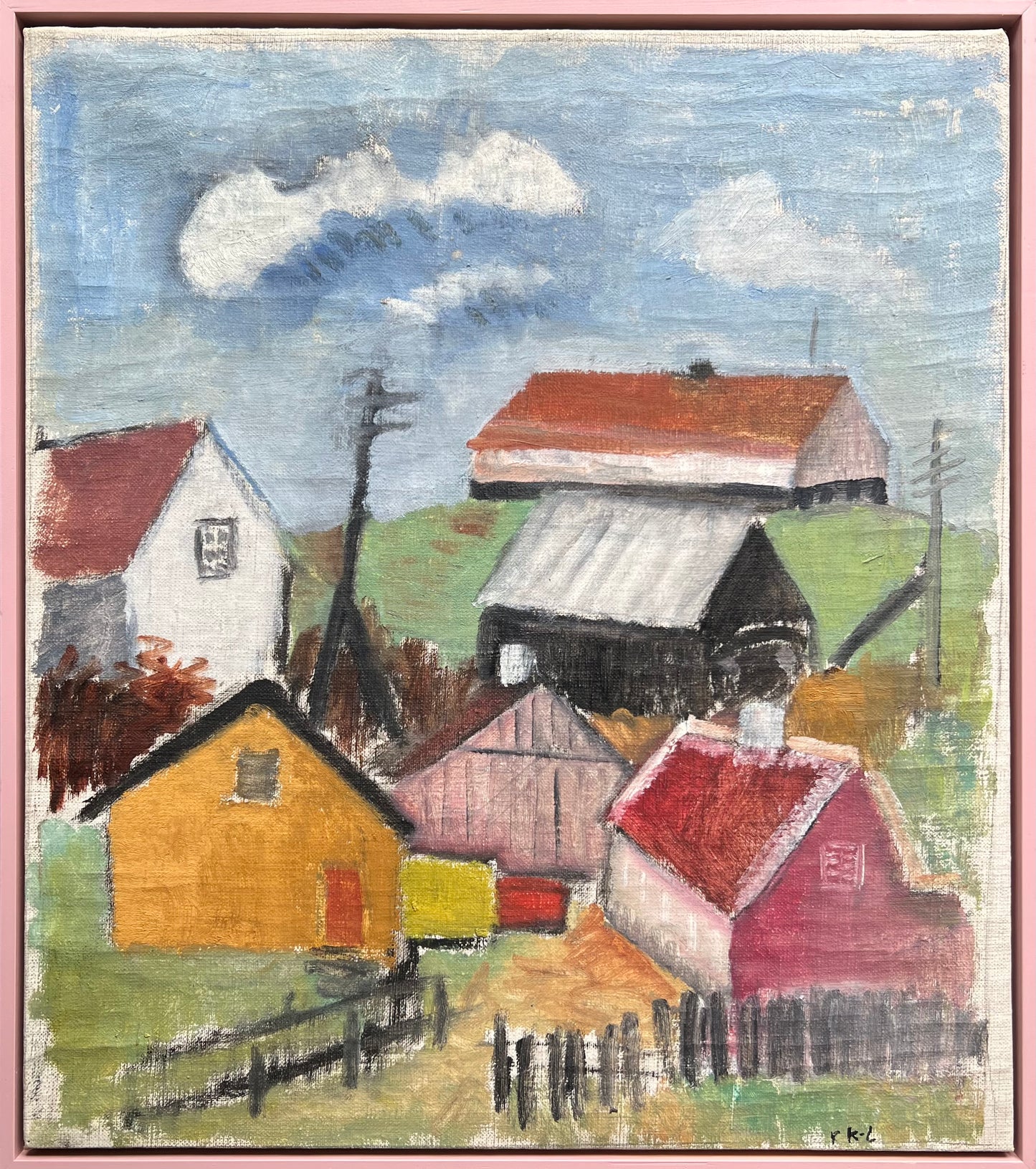 Rita Kernn-Larsen. Houses in a landscape, ca. 1932