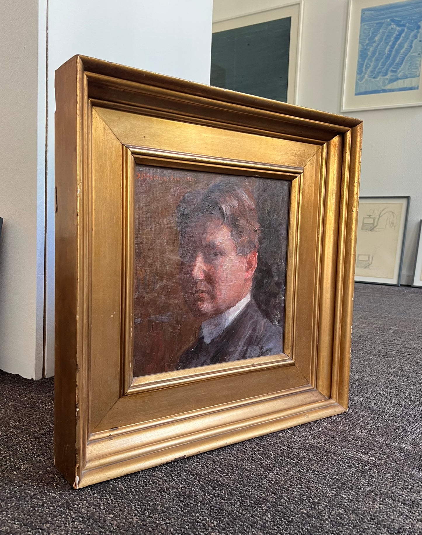 Sophus Jürgensen. The artist's self-portrait, Rome, 1910