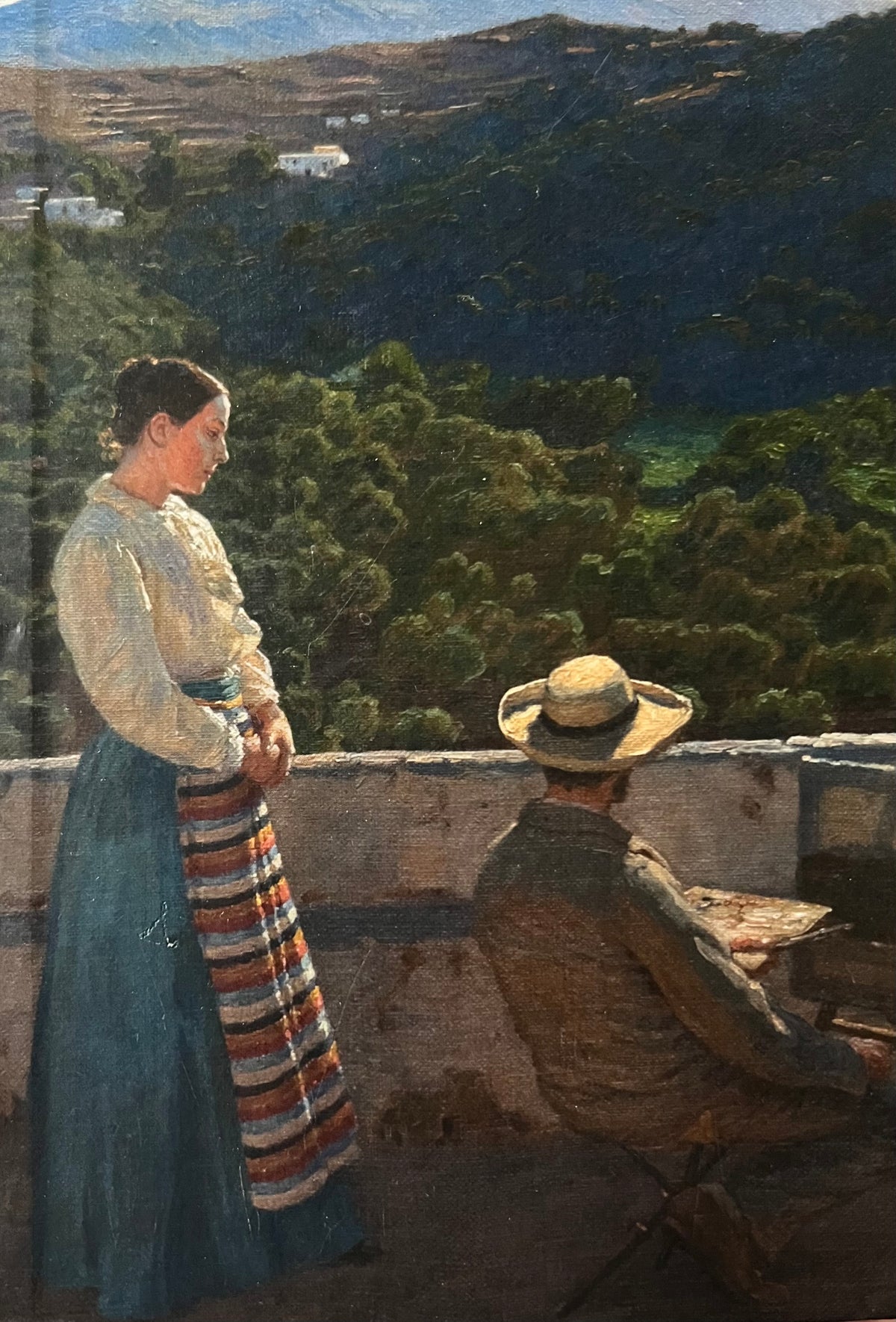 Niels Skovgaard. Portrait of the artists wife Ingeborg Skovgaard, ca. 1895