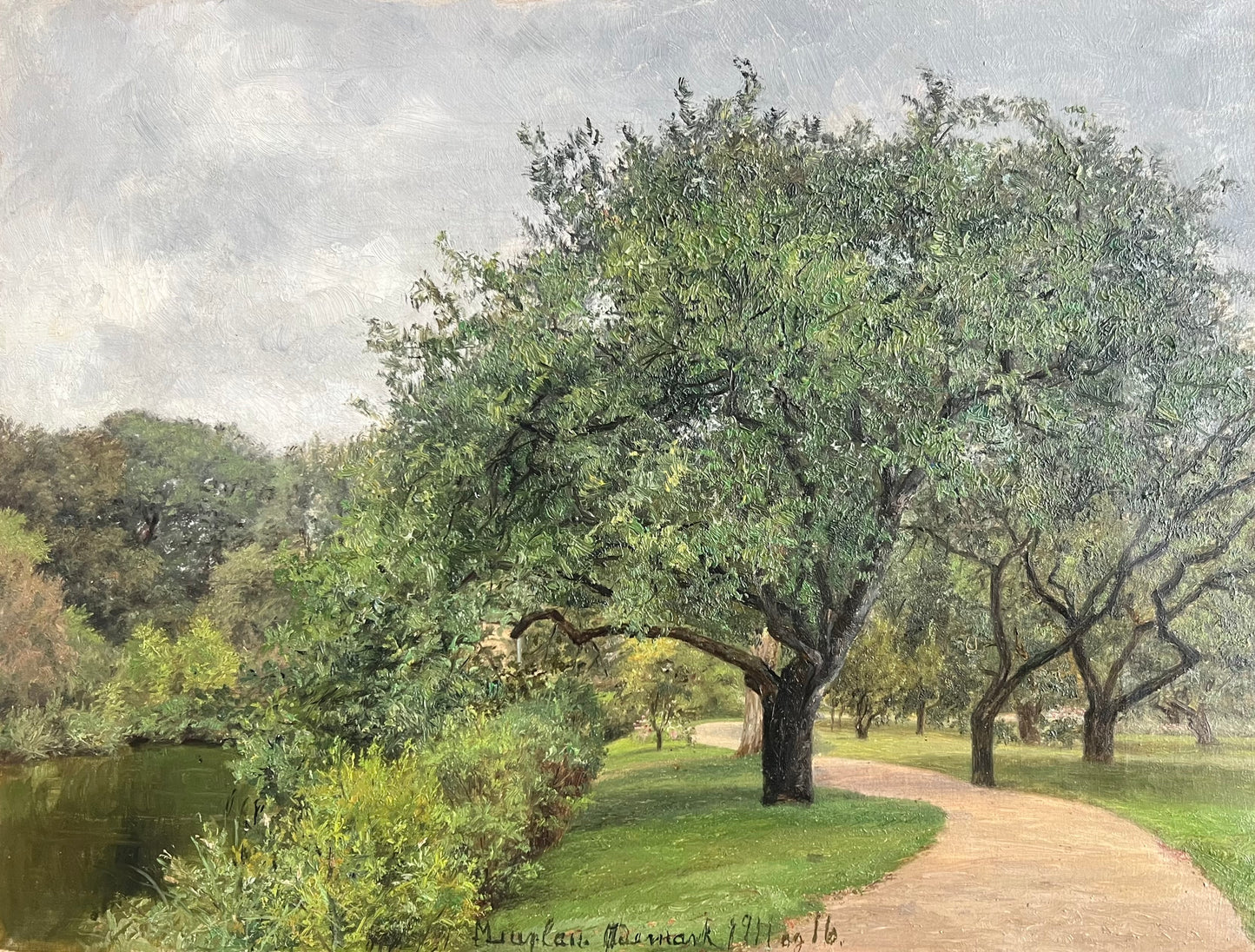 Marie Luplau. From the garden by Ødemark Gods, 1911-1916