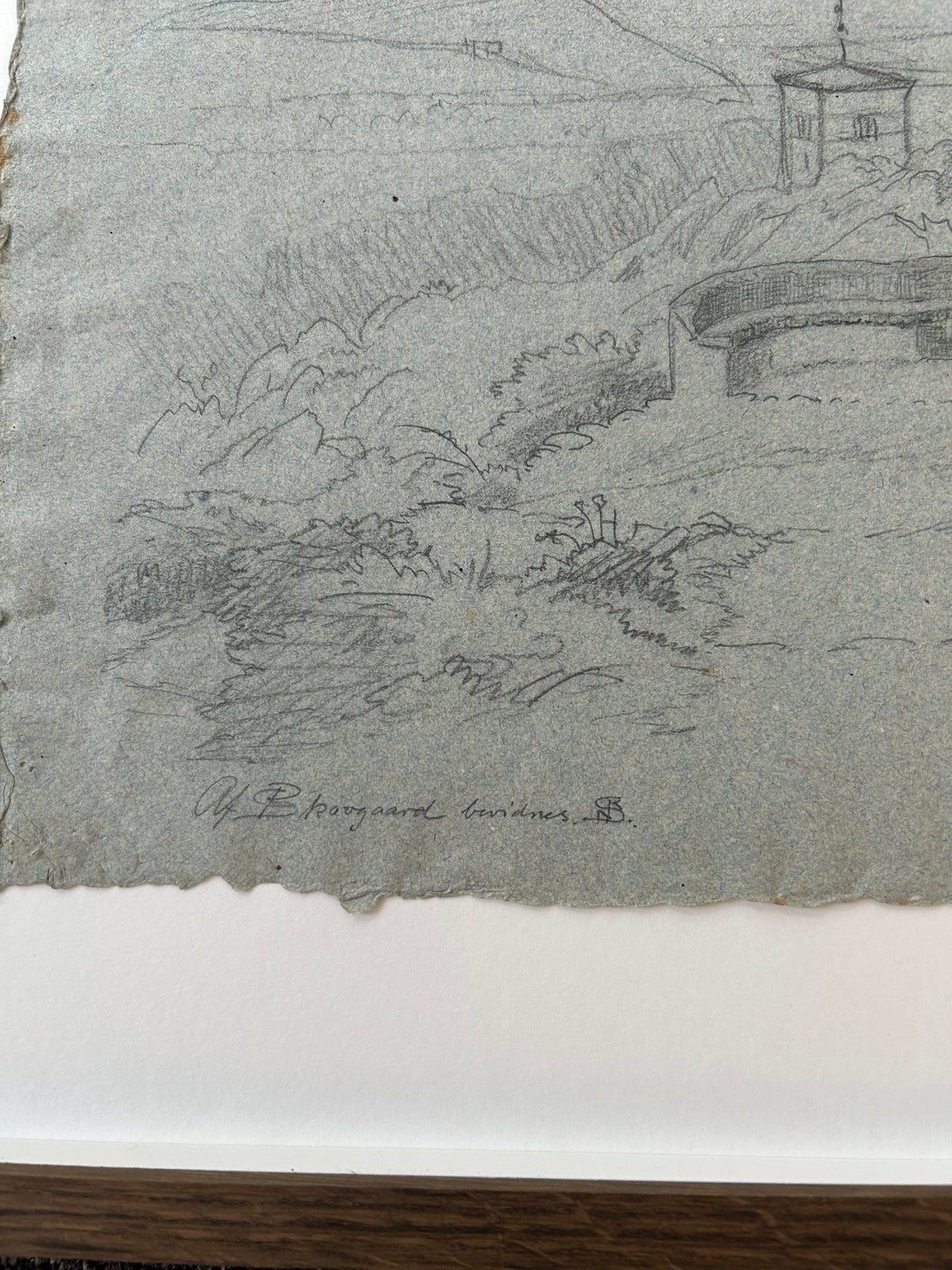 P. C. Skovgaard. Sketch for "Aftenlandskab nær Subiaco, Aftensol", 1869