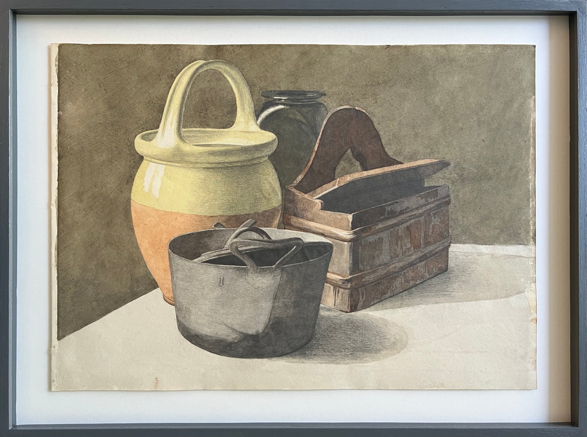 Georgia Skovgaard. Stillife with rustic vessels