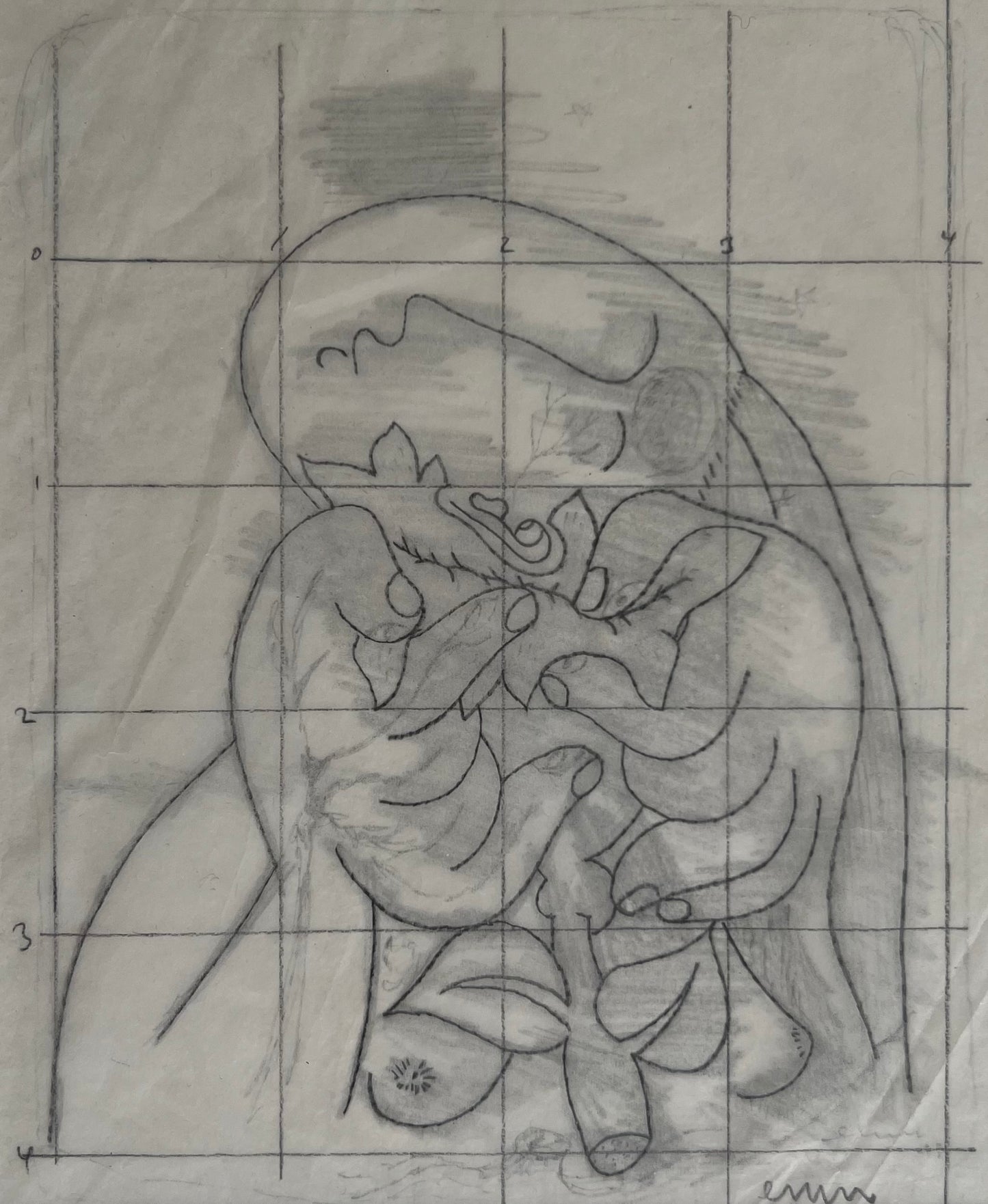 Egon Møller-Nielsen. Sketch for “Den blinda flicka”, 1945