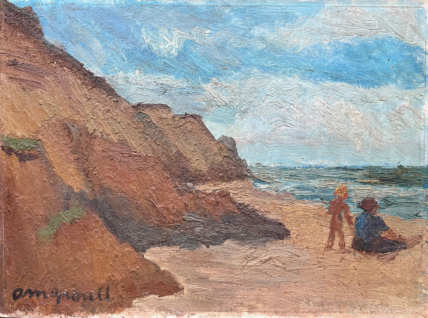 Anne Margrethe Grosell. Study from the beach