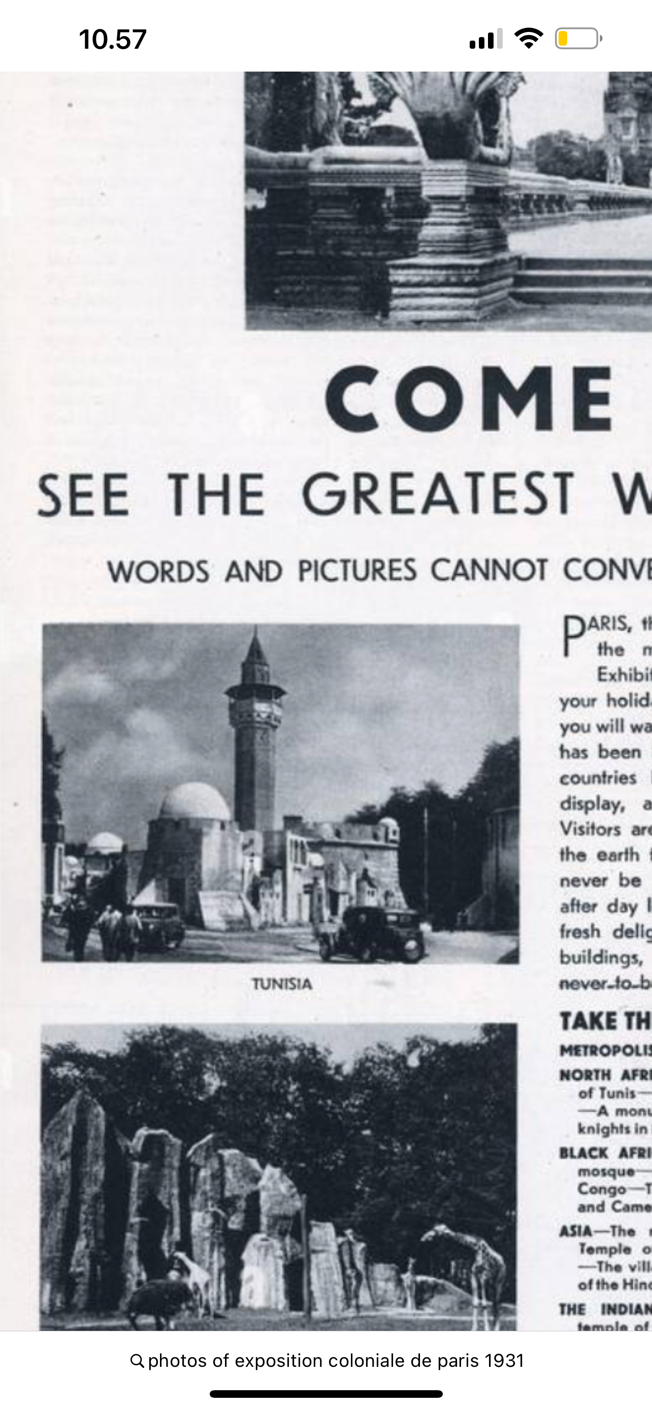 Rita Kernn-Larsen. Sketch of “Tunisia” for Politiken, 1931